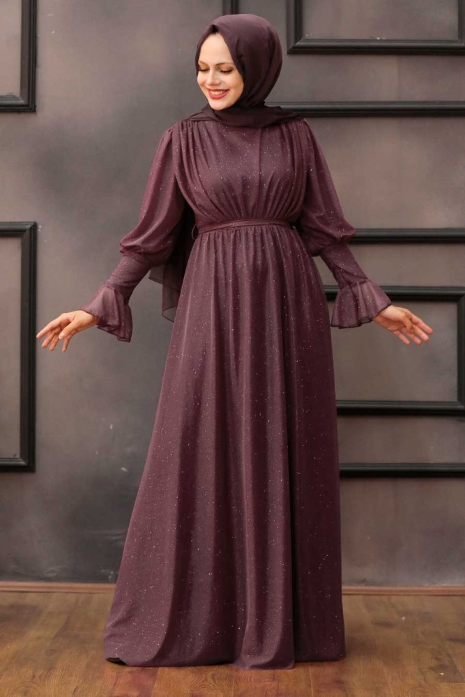Neva Style - Dark Dusty Rose Turkish Hijab Bridesmaid Dress 5367KGK - 1