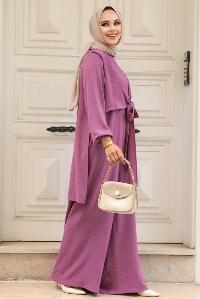 Dark Dusty Rose Hijab Overalls 5714KGK - 3