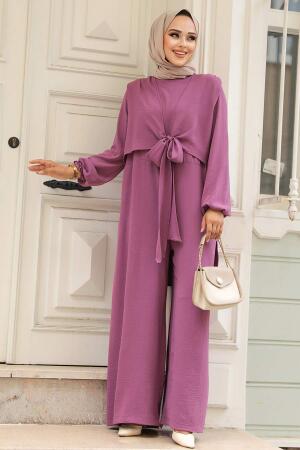 Dark Dusty Rose Hijab Overalls 5714KGK - 2