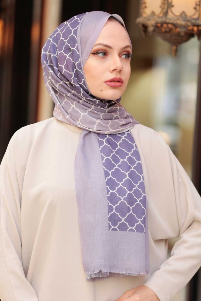 Dark Lila Hijab Shawl 50172KLILA - 1