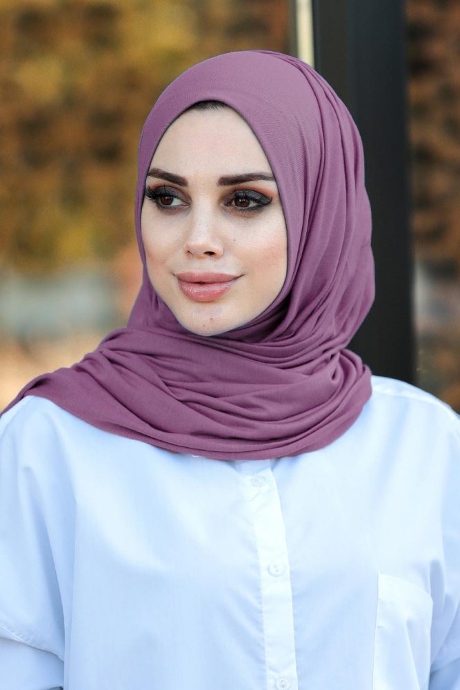 Dark Lila Hijab Shawl 7528KLILA - 1