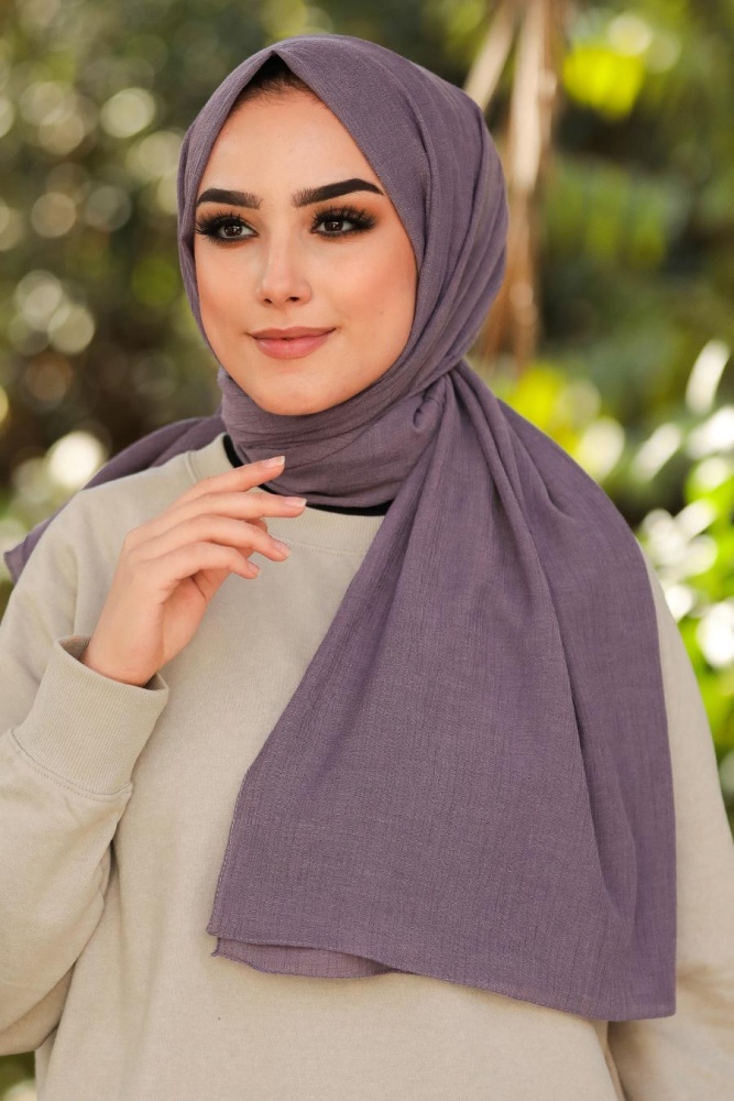 Dark Lila Hijab Shawl 7563KLILA - 1