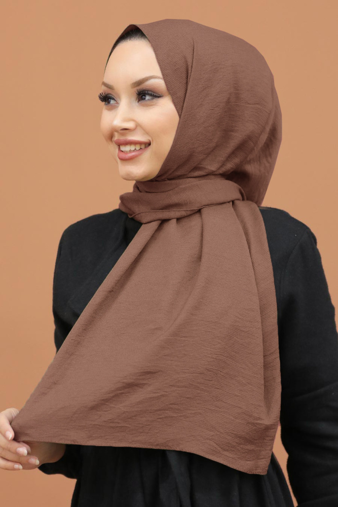 Dark Mink Hijab Shawl 5077KV - 1
