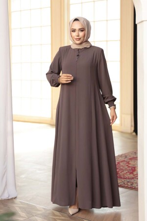 Dark Mink Modest Abaya 45294KV - 3