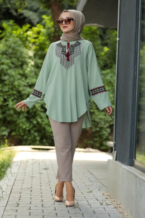 Dark Mint Hijab Poncho 236KMINT - 1