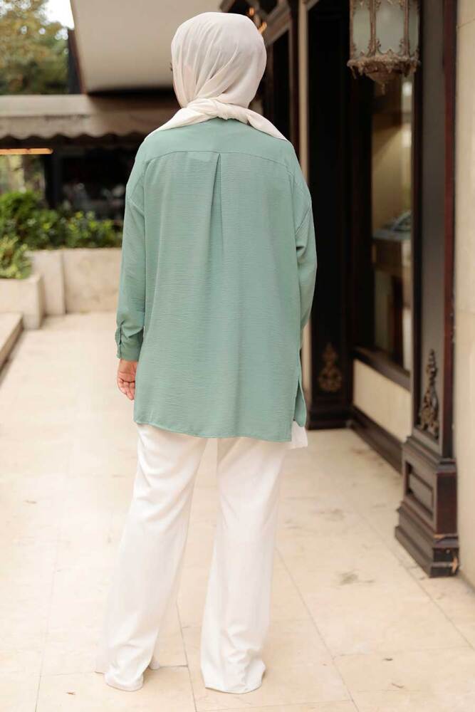 Dark Mint Hijab Tunic 3792KMINT - 1