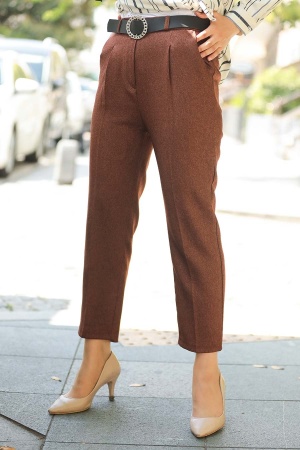 Dark Terra Cotta Hijab Trousers 10620KKRMT - 1