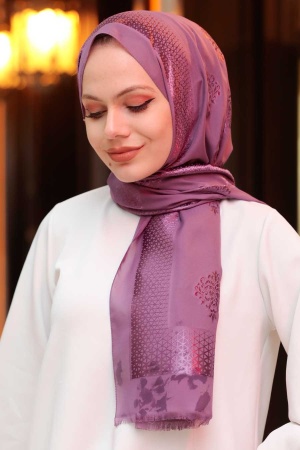 Desenli Mor Şal 7531MOR 