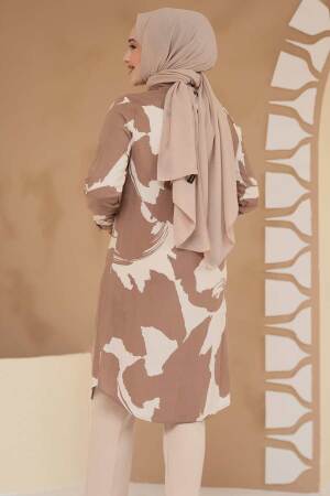 Desenli Vizon Tesettür Viskon Tunik 11728V - 3