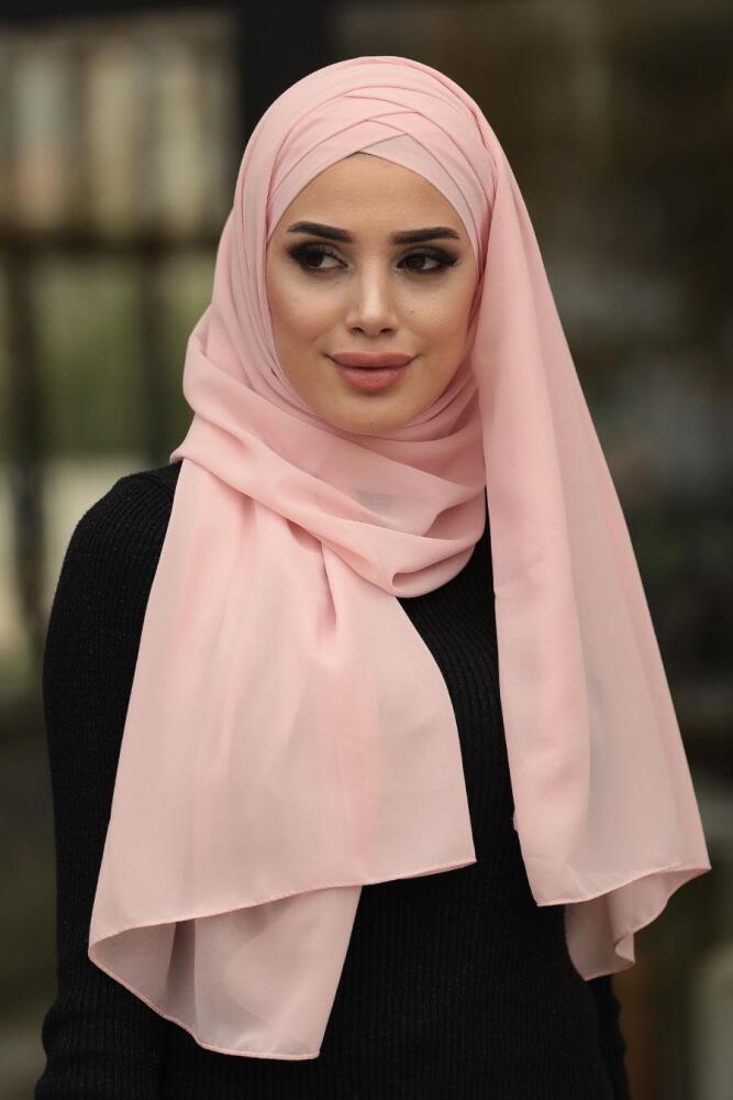 Draped Powder Pink Shawl 7522PD - 1