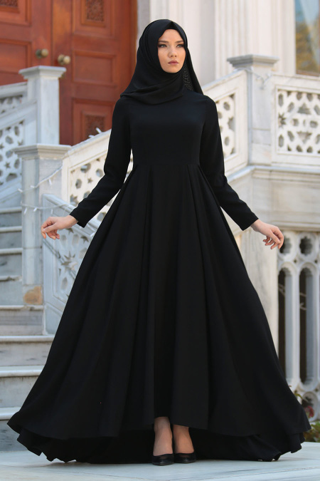 Dress - Black Hijab Dress 40740S