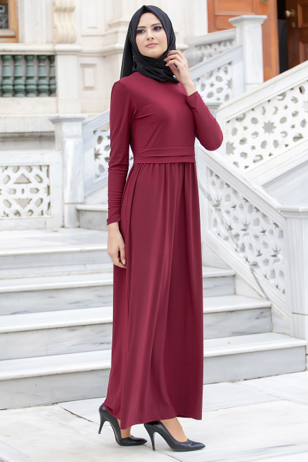 Dress - Claret Rose Hijab Dress 40660BR