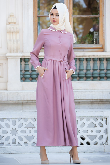 Dress - Dusty Rose Hijab Dress 4054GK