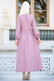 Dress - Dusty Rose Hijab Dress 4054GK - Thumbnail