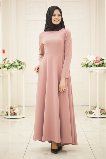 Dress - Dusty Rose Hijab Dress 4055GK