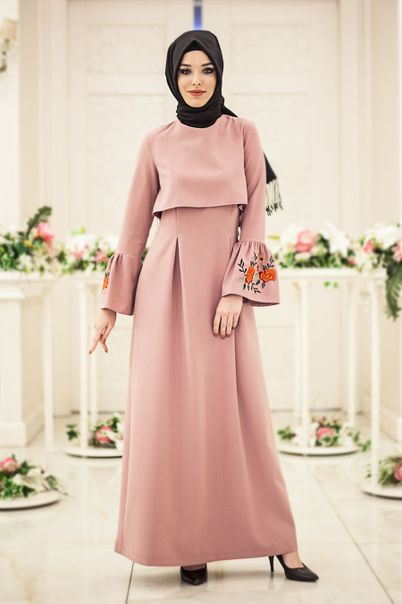 Dress - Dusty Rose Hijab Dress 41260GK