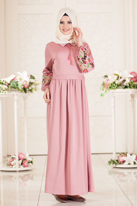 Dress - Dusty Rose Hijab Dress 41280GK