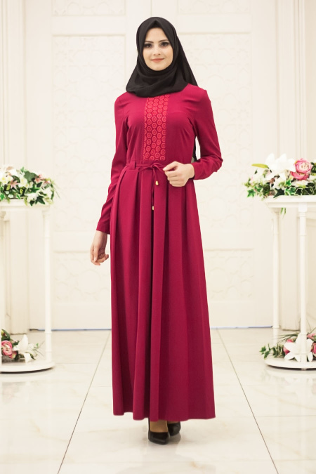 Dress - Fuchsia Hijab Dress 41000F