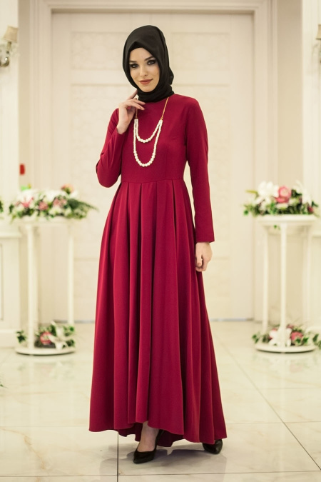 Dress - Fuchsia Hijab Dress 41100F