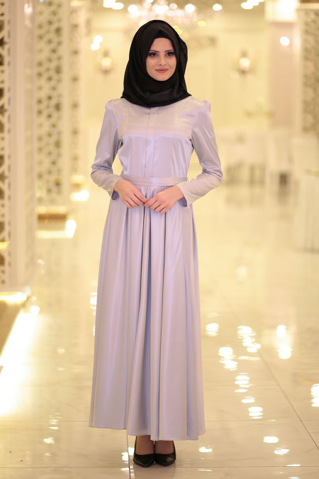 Dress - Grey Hijab Dress 41330GR
