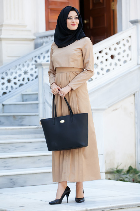 Dress - Mink Hijab Dress 4059V