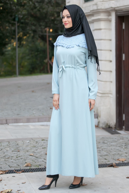Dress - Mint Hijab Dress 4061MINT
