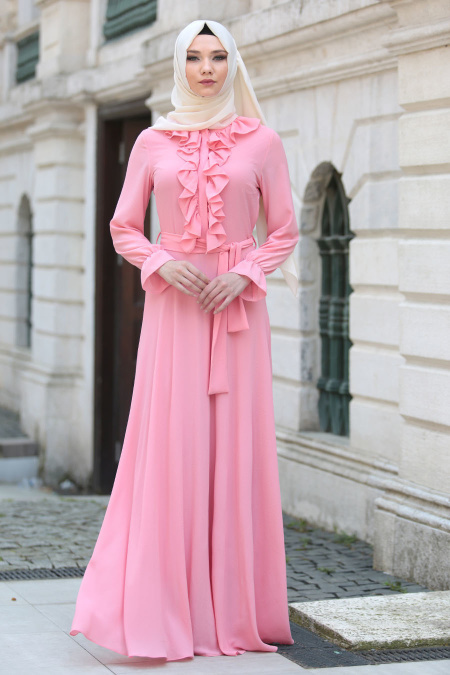 Dress - Pink Hijab Dress 41430P