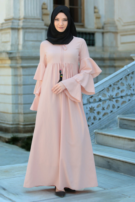 Dress - Powder Pink Hijab Dress 41420PD
