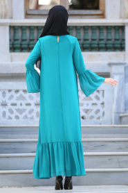 Dresses - Almond Green Hijab Dress 41620CY - Thumbnail