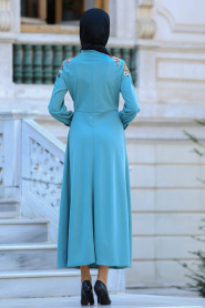 Dresses - Almond Green Hijab Dress 41730CY - Thumbnail