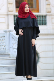 Dresses - Black Hijab Dress 41990S - Thumbnail