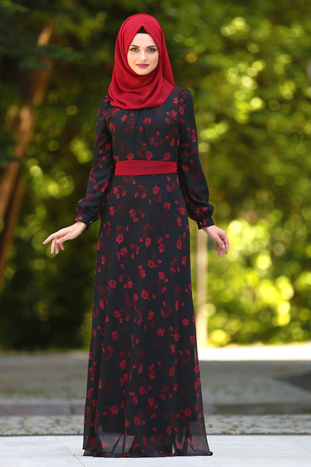 Dresses - Black Hijab Dress 76934S