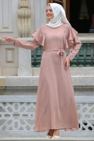 Dresses - Mink Hijab Dress 41610V - Thumbnail