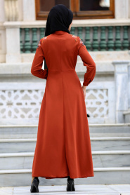Dresses - Tile Hijab Dress 41730KRMT - Thumbnail