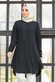 Black Hijab Tunic 253S - Thumbnail