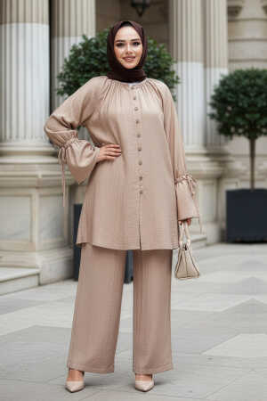Düğmeli Vizon Tesettür İkili Takım 30451V 