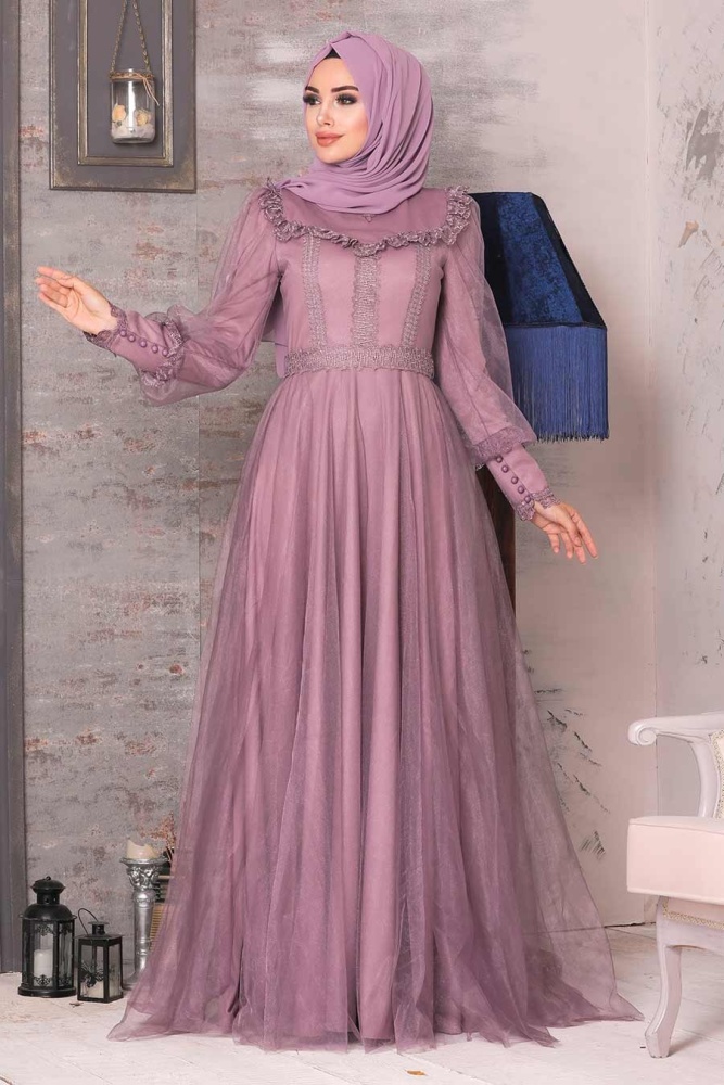 Dusty Rose Evening Dress 21790GK - 1
