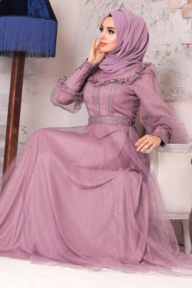 Dusty Rose Evening Dress 21790GK - 2