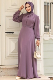 Dusty Rose Hijab Dress 2703GK - Thumbnail