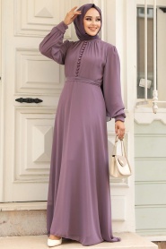 Dusty Rose Hijab Dress 2703GK - Thumbnail