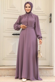 Dusty Rose Hijab Dress 2703GK - Thumbnail