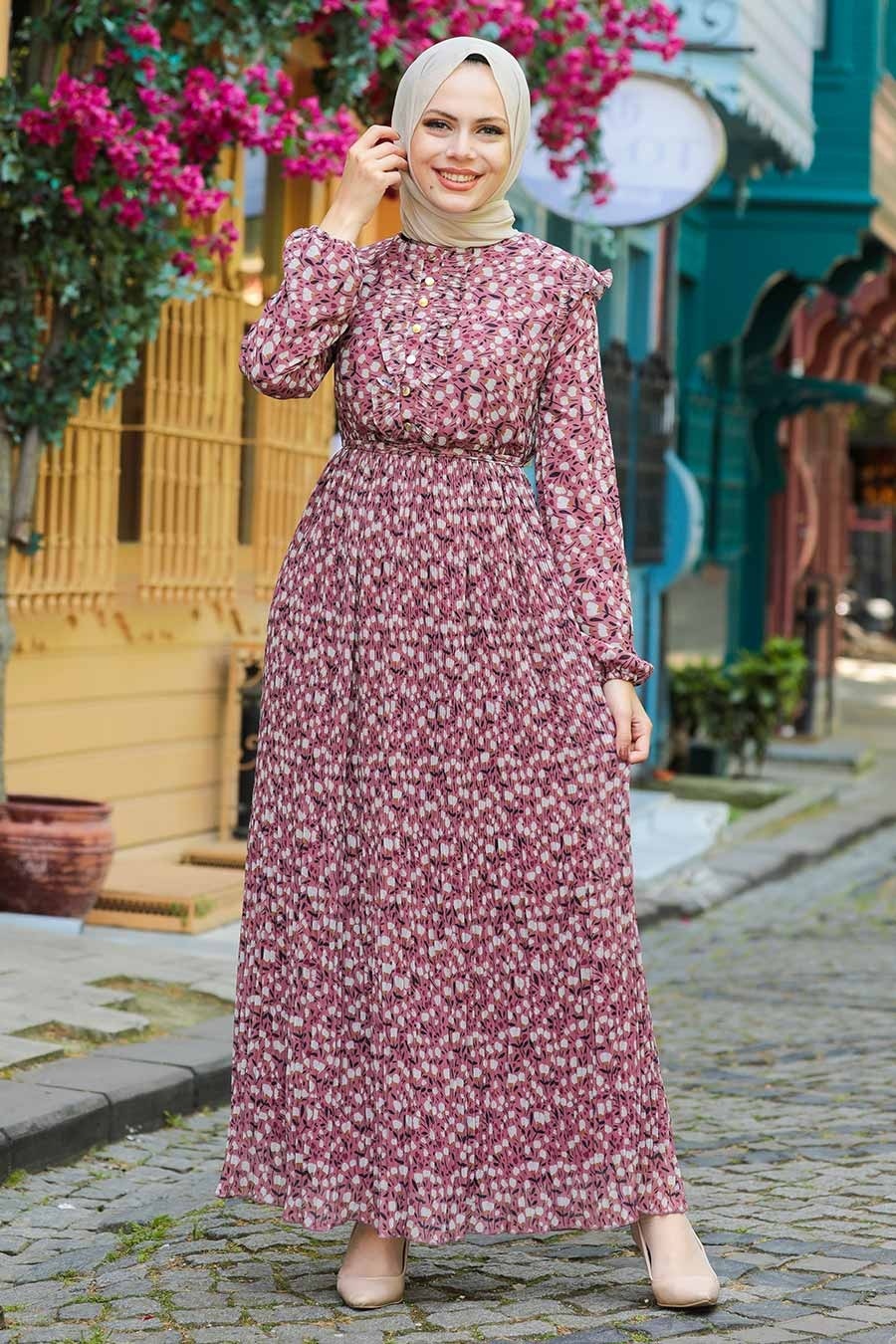 Dusty pink hijab clearance dress