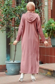 Dusty Rose Hijab Dress 3121GK - Thumbnail