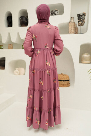 Dusty Rose Hijab Dress 3403GK - 3