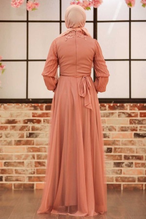 Neva Style - Modern Dusty Rose Islamic Clothing Prom Dress 21780GK - 6