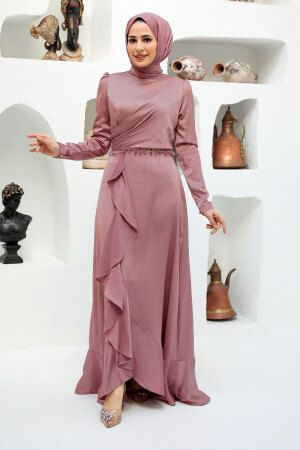 Neva Style - Modern Dusty Rose Muslim Evening Gown 3381GK - 1