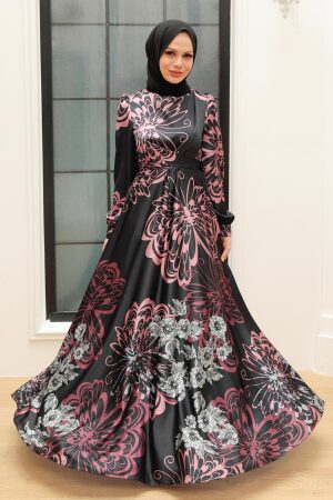 Neva Style - Luxury Dusty Rose Islamic Bridesmaid Dress 3432GK - 1
