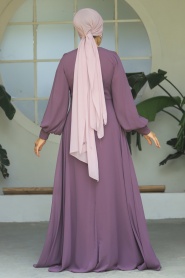 Neva Style - Elegant Dusty Rose Islamic Wedding Dress 9118GK - 3