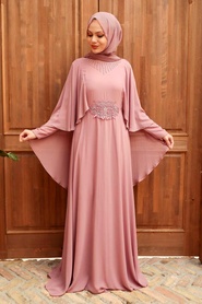 Neva Style -Modern Dusty Rose Modest Bridesmaid Dress 91501GK - Thumbnail