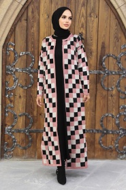 Dusty Rose Hijab Knitwear Double Suit 11002GK - Thumbnail